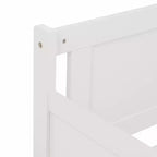 Letto a piattaforma in legno di pino singolo con 2 cassetti portaoggetti nascosti – Bianco, non richiede materasso a molle