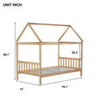 Letto a castello con struttura in legno massello di caucciù – Beige