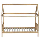 Letto a castello con struttura in legno massello di caucciù – Beige