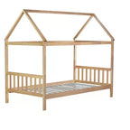 Letto a castello con struttura in legno massello di caucciù – Beige
