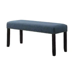 Panca da Pranzo Imbottita 44" con Borchie Decorative – Tessuto in Poliestere, Gambe in Legno Massello, 2 Posti