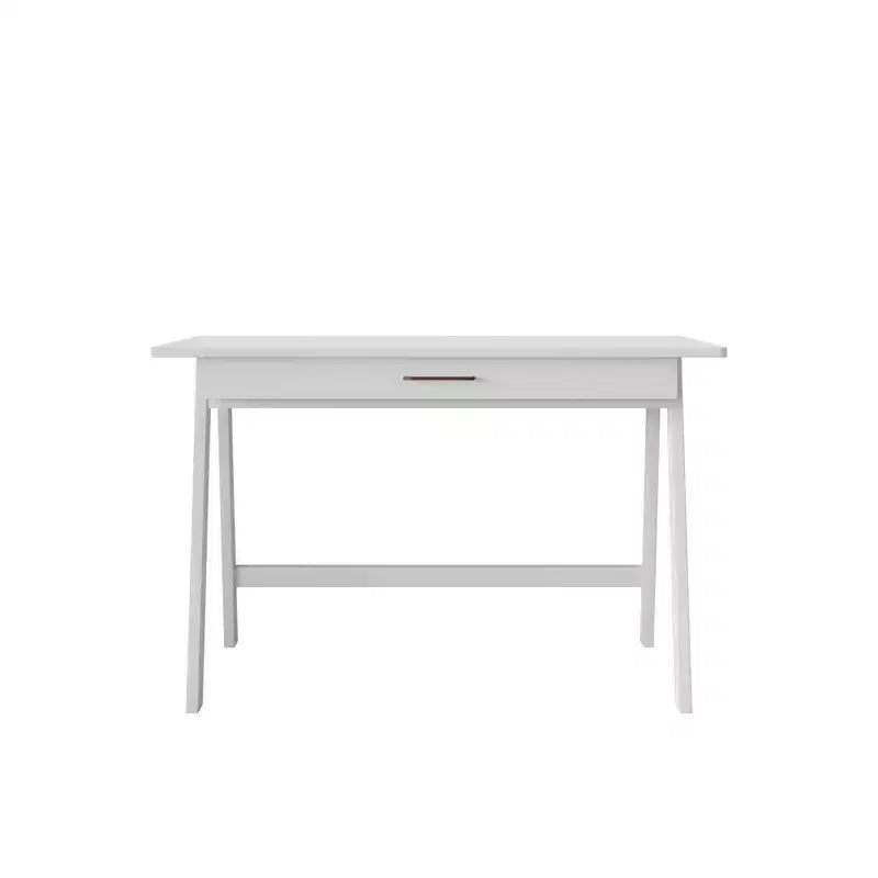 Scrivania in legno naturale con cassetto singolo e ancoraggi anti-ribaltamento – Capacità 113 kg
