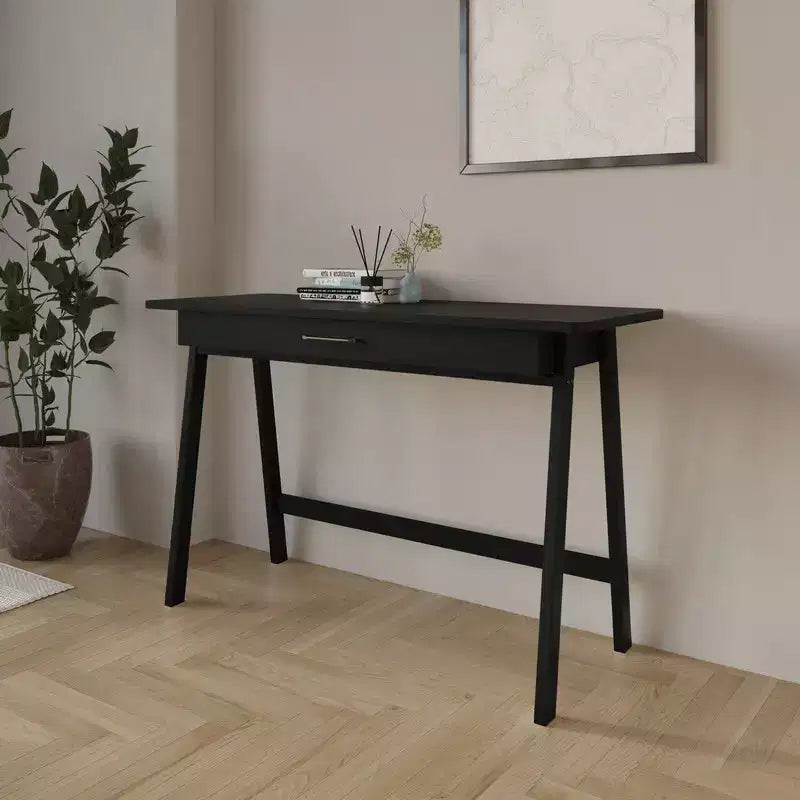 Scrivania in legno naturale con cassetto singolo e ancoraggi anti-ribaltamento – Capacità 113 kg