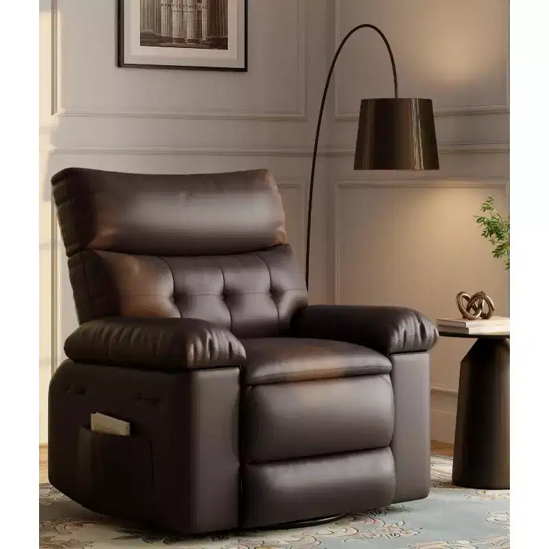 TROPOW 21 Oversized Recliner Chairs with Heat and Massage - 360 Swivel Lazy Recliner Chair for Adults- Manual Rocking Chair with Remote Control