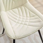 Sedie da pranzo imbottite Mid-Century Modern, set da 2 – similpelle, struttura in legno di caucciù