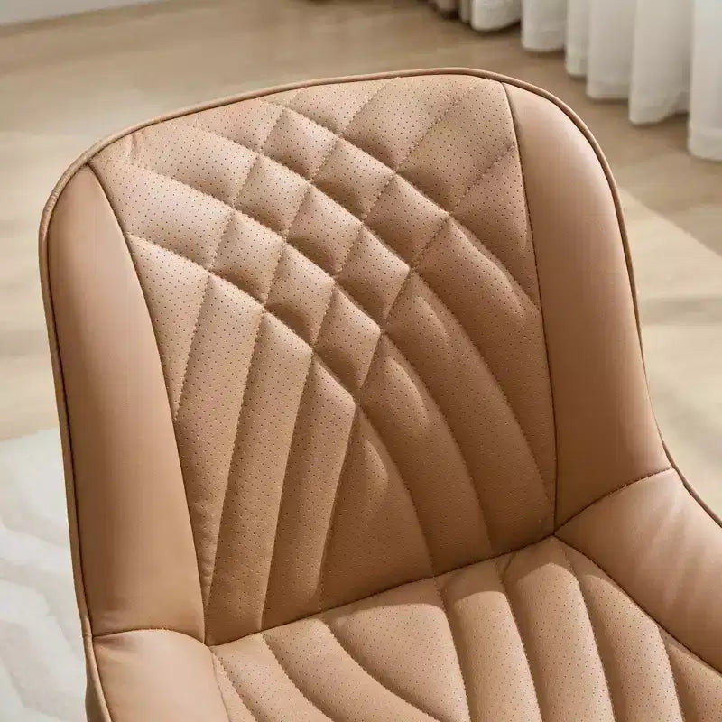 Sedie da pranzo imbottite Mid-Century Modern, set da 2 – similpelle, struttura in legno di caucciù