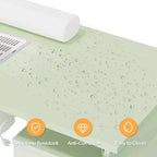 Tavolo da Manicure Bianco da 42,5" per Salone con 3 Cassetti – Postazione per Unghie in MDF per Casa o Salone
