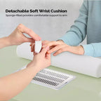 Tavolo da Manicure Bianco da 42,5" per Salone con 3 Cassetti – Postazione per Unghie in MDF per Casa o Salone