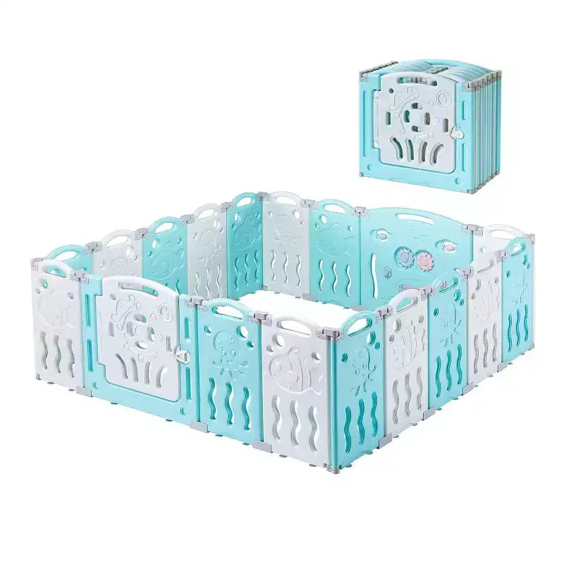 Box per neonati portatile e pieghevole con pannello attività e cancelletto di sicurezza | HDPE, certificato ASTM