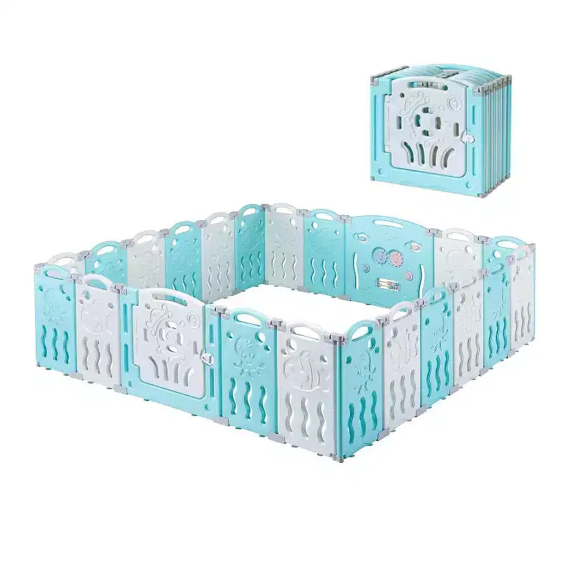 Box per neonati portatile e pieghevole con pannello attività e cancelletto di sicurezza | HDPE, certificato ASTM