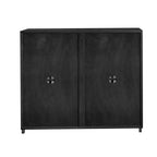 Madia/Credenza con scanalature Mid-Century con 2 Fori per Cavi | Ingresso/Corridoio Nero