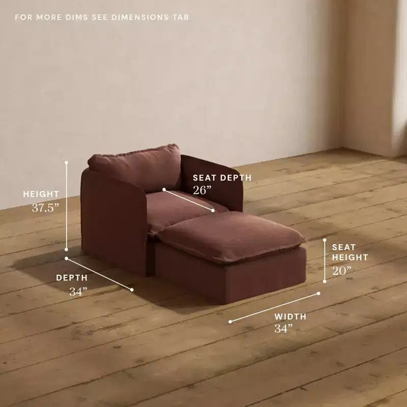 Chaise longue modulare e lavabile con seduta in memory foam e cuscino sagomato – Adatta agli animali domestici