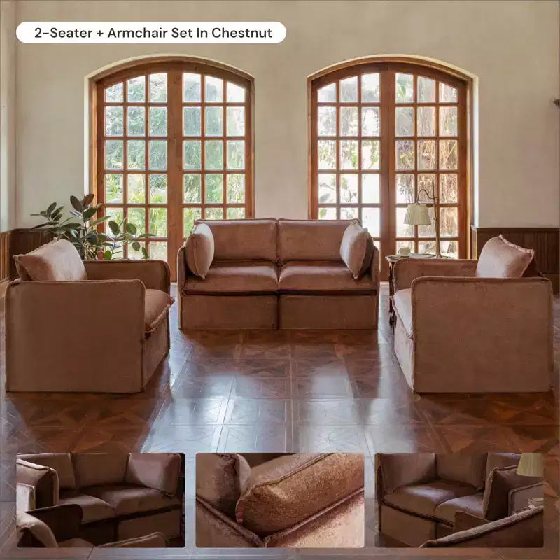 Chaise longue modulare e lavabile con seduta in memory foam e cuscino sagomato – Adatta agli animali domestici