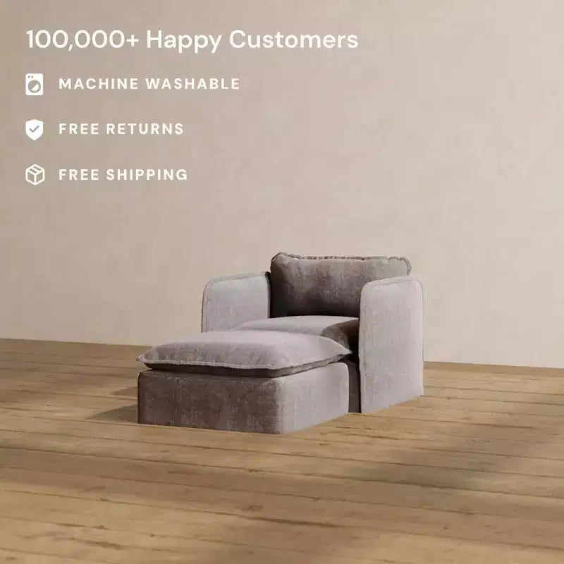 Chaise longue modulare e lavabile con seduta in memory foam e cuscino sagomato – Adatta agli animali domestici