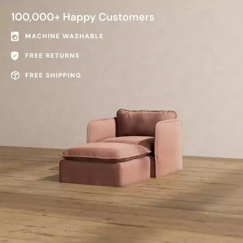 Chaise longue modulare e lavabile con seduta in memory foam e cuscino sagomato – Adatta agli animali domestici