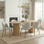 2 sedie imbottite per sala da pranzo, moderne sedie laterali senza braccioli in tessuto di lino con gambe in metallo, sedie d'accento con schienale ergonomico per sala da pranzo e soggiorno