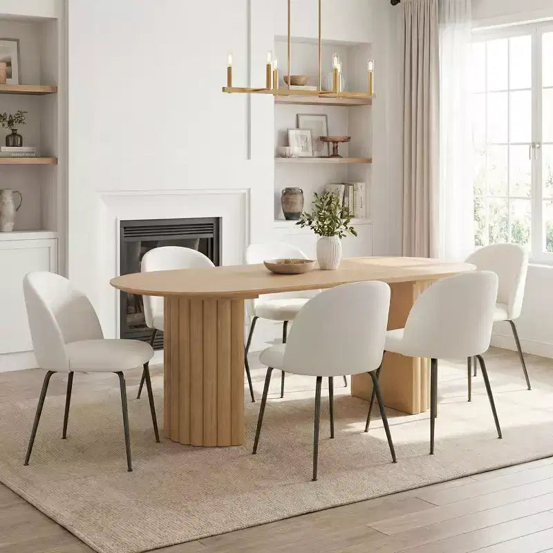 2 sedie imbottite per sala da pranzo, moderne sedie laterali senza braccioli in tessuto di lino con gambe in metallo, sedie d'accento con schienale ergonomico per sala da pranzo e soggiorno