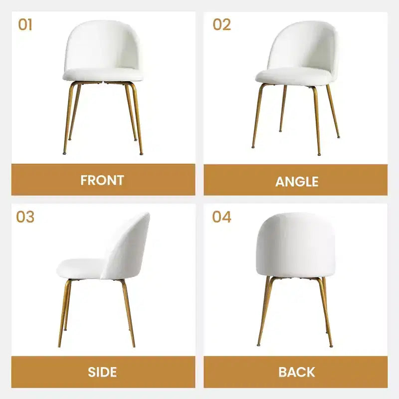 2 sedie imbottite per sala da pranzo, moderne sedie laterali senza braccioli in tessuto di lino con gambe in metallo, sedie d'accento con schienale ergonomico per sala da pranzo e soggiorno