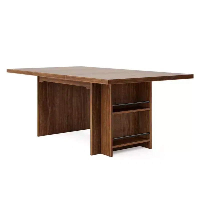 Tavolo da pranzo da 160 cm in stile rustico per 6-8 persone – Marrone vintage, piano in MDF resistente all'acqua e ai graffi