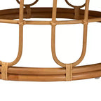 Tavolino Tondo in Rattan Naturale | Soggiorno Moderno Bohémien, 80 cm di Diametro